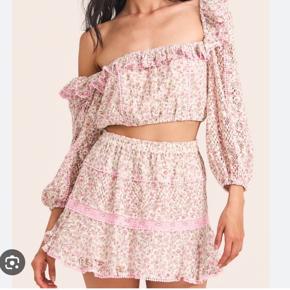 Loveshackfancy Dorabella Crop Top & Skirt